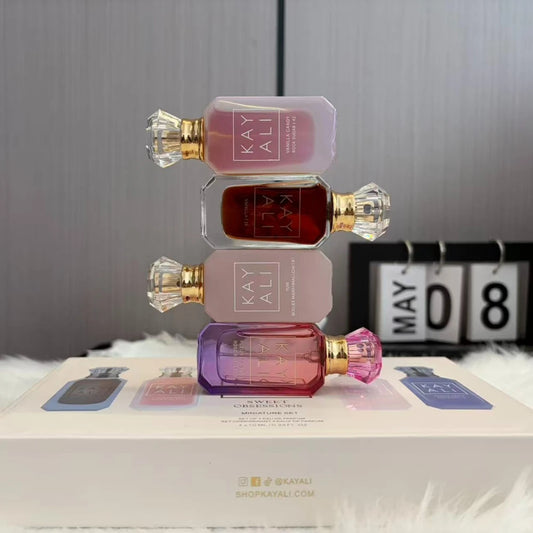 40ml Perfume Mini Set 4x10ml Sweet Vanilla Candy Marshmallow Rose Eau De Parfum Gift Set Long Lasting Fragrance for Women