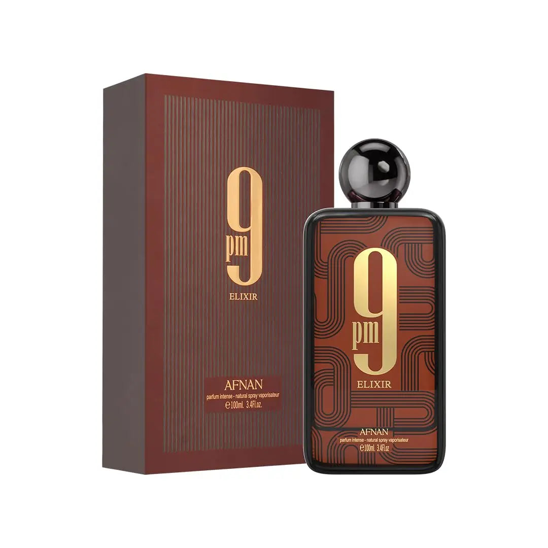 Afnan 9 PM Collection Eau de Parfum Spray For Unisex , Night Out Rebel Elixir 3.4 Oz / 100 ML Long-Lasting Fragrance Valentine's Day Gift For Men