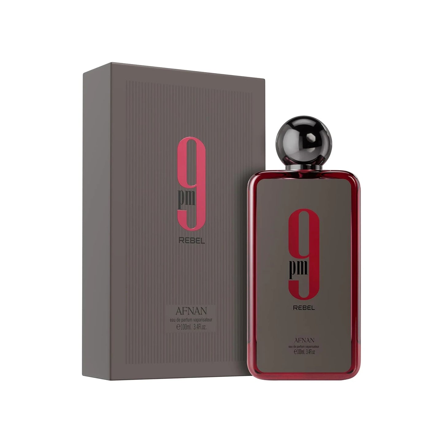Afnan 9 PM Collection Eau de Parfum Spray For Unisex , Night Out Rebel Elixir 3.4 Oz / 100 ML Long-Lasting Fragrance Valentine's Day Gift For Men