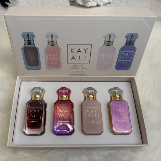 40ml Perfume Mini Set 4x10ml Sweet Vanilla Candy Marshmallow Rose Eau De Parfum Gift Set Long Lasting Fragrance for Women